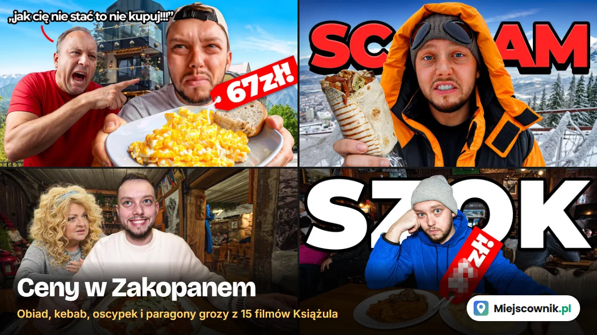 Ceny w Zakopanem: ile kosztuje obiad, kebab i oscypek. Rachunki z 15 filmów Książula