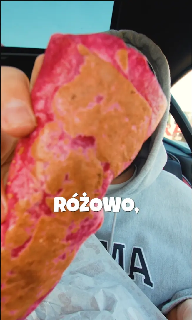 Różowe Qurrito z KFC x Friz Mafia IRL - wygląd po przyrządzeniu