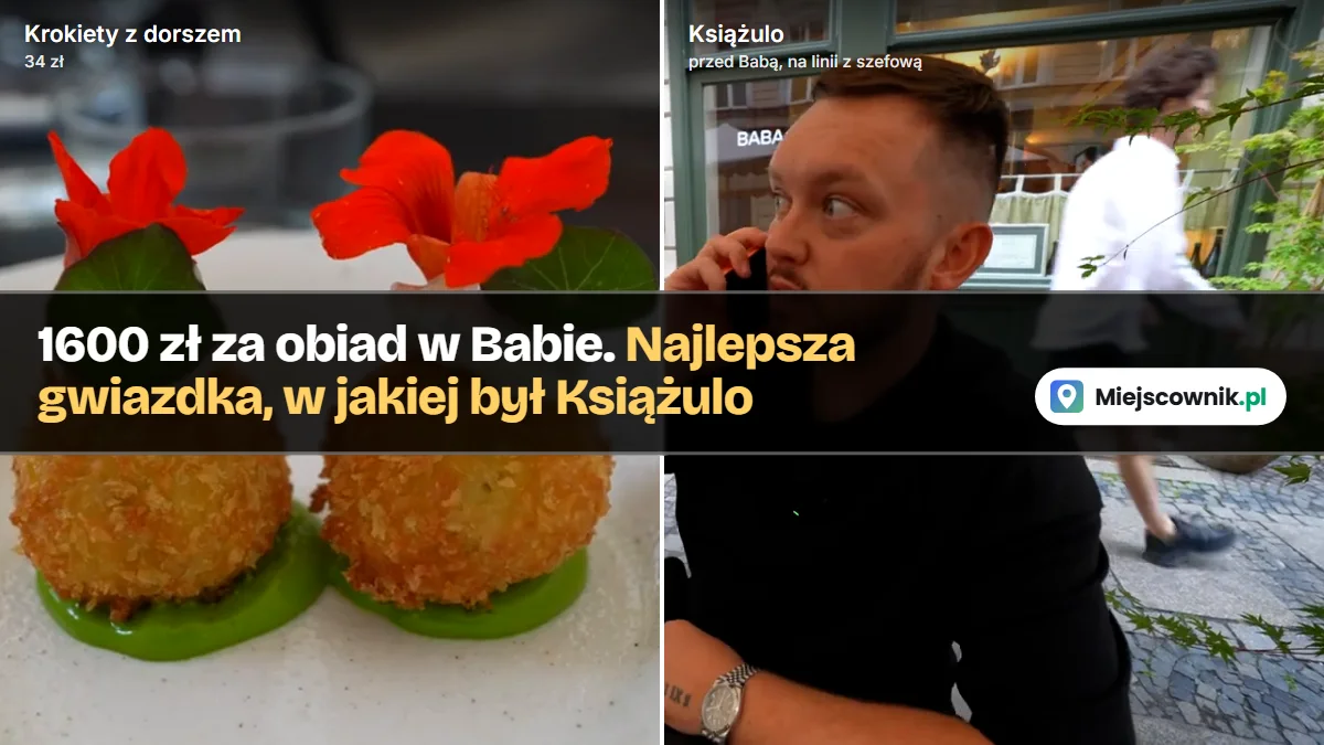 1600 zł za obiad i pierwsza gwiazdka bez opłaty serwisowej. Książulo w Babie we Wrocławiu